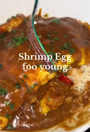 Homemade Shrimp Egg Foo Young
