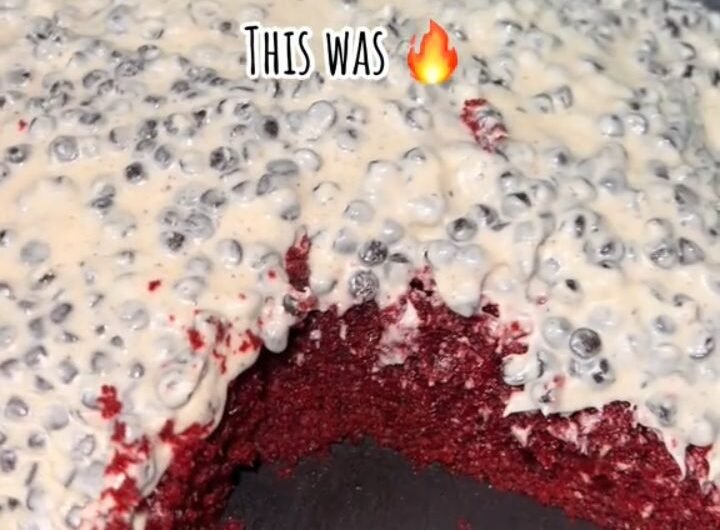 Homemade Red Velvet Cake w/ Cookies & Cream Hershey